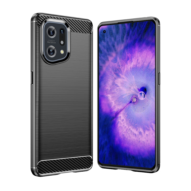 Brushed Silicone Phone Case For Oppo Find X5