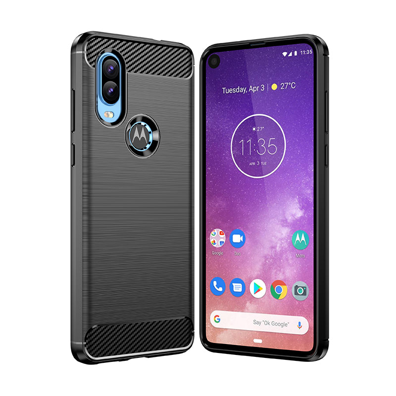 Brushed Silicone Phone Case For Motorola Moto One Vision