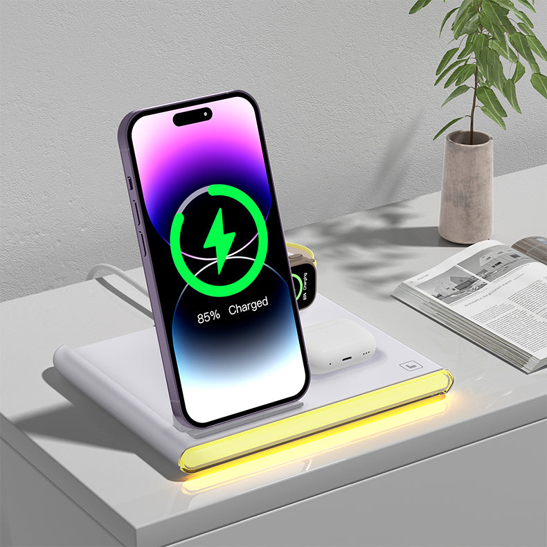 15W fast charging station in wireless charger for Samsung/Google/O