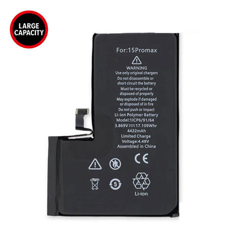 New Replacement High Capacity battery For iPhone 15 Pro Max 4850 mAh