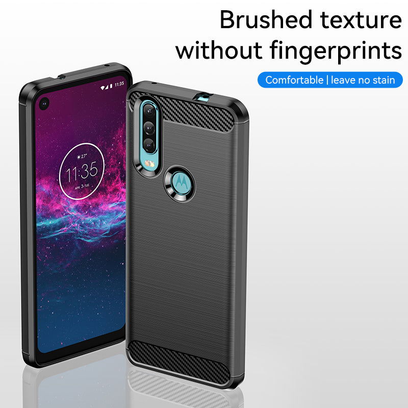 Brushed Silicone Phone Case For Motorola Moto P40 Power