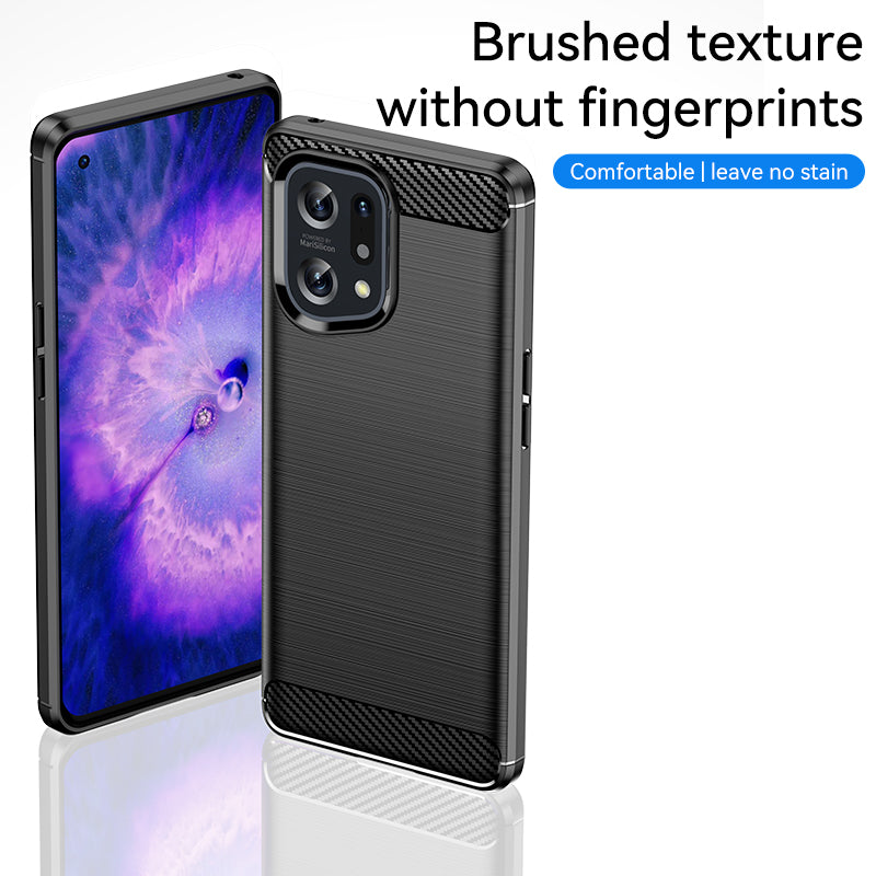 Brushed Silicone Phone Case For Oppo Find X5