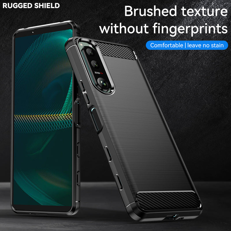 Brushed Silicone Phone Case For Sony Xperia 5 III