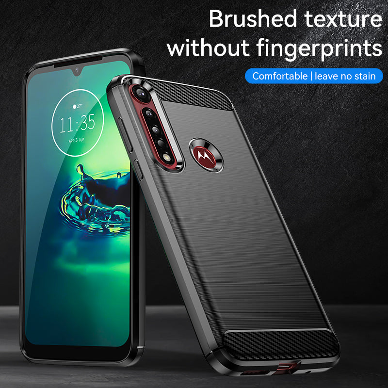 Brushed Silicone Phone Case For Motorola Moto One Vision Plus