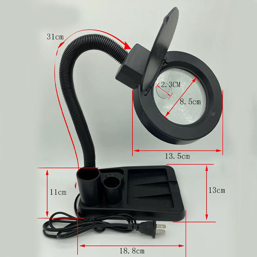 Sunshine Multifunction LED Magnifier Desk Lamp EU Plug