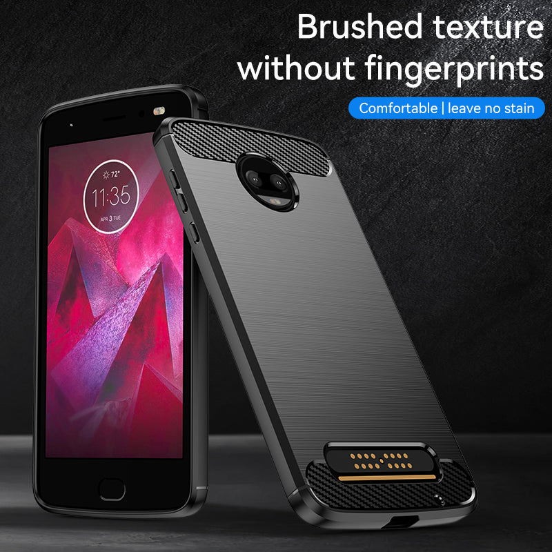 Brushed Silicone Phone Case For Motorola Moto Z2 Force