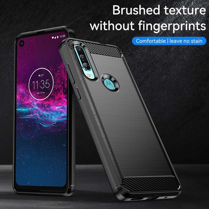 Brushed Silicone Phone Case For Motorola Moto P40 Power