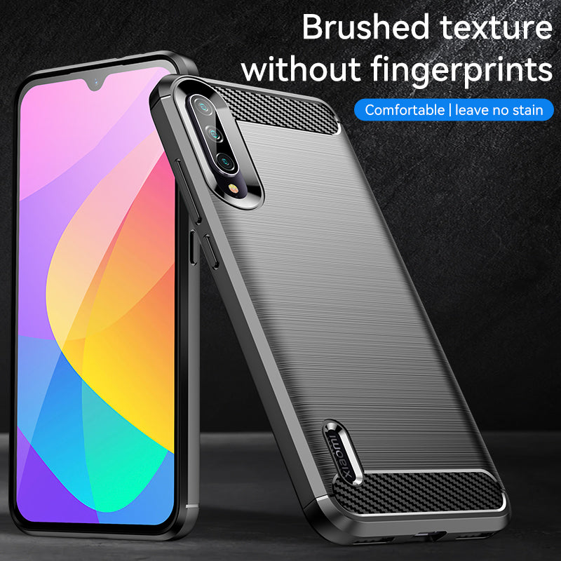 Brushed Silicone Phone Case For Xiaomi Mi A3 Lite