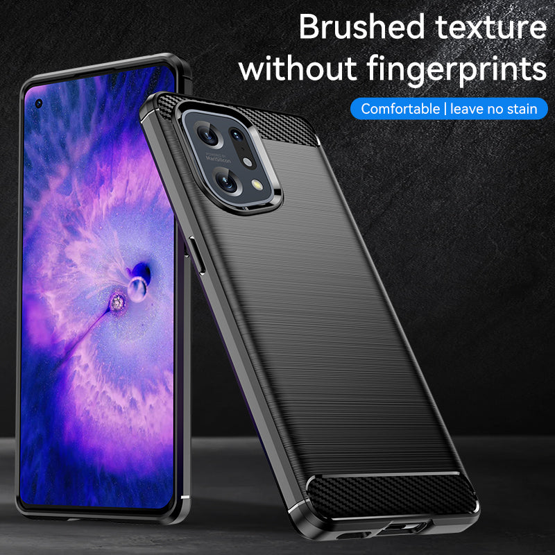 Brushed Silicone Phone Case For Oppo Find X5