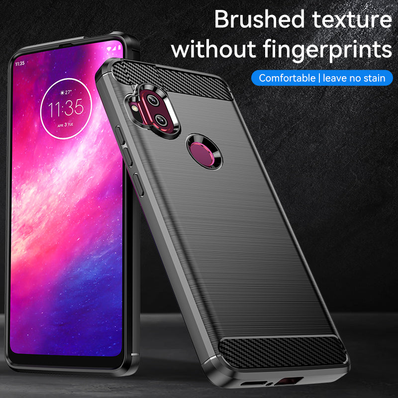 Brushed Silicone Phone Case For Motorola Moto One Hyper