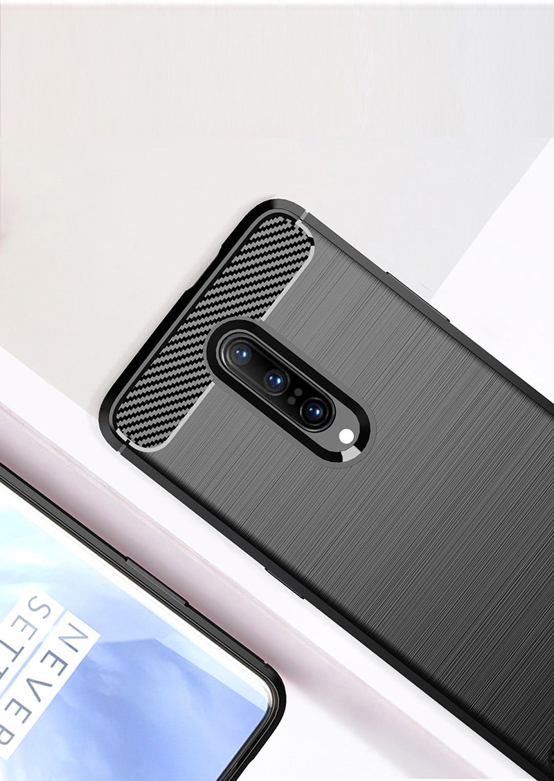 Brushed Silicone Phone Case For OnePlus 7 Pro