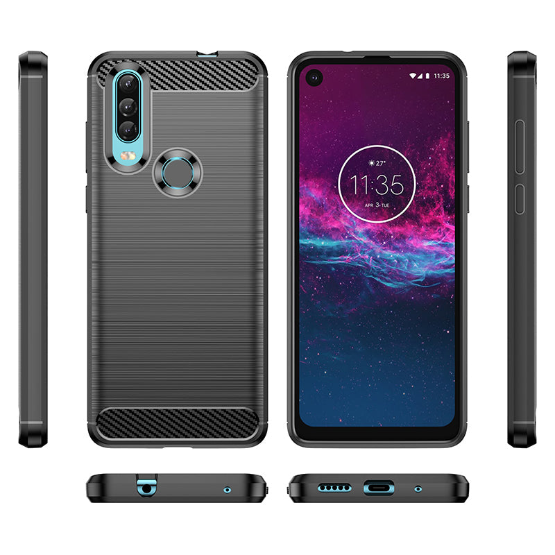 Brushed Silicone Phone Case For Motorola Moto P40 Power