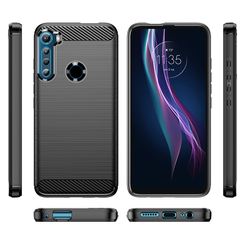 Brushed Silicone Phone Case For Motorola Moto One Fusion+