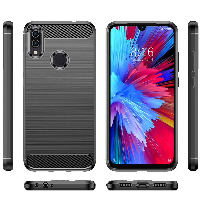 Brushed Silicone Phone Case For Redmi Note 7 Pro