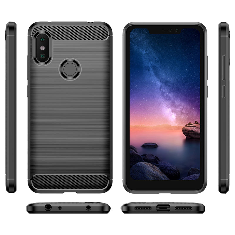 Brushed Silicone Phone Case For Redmi Note 6 Pro
