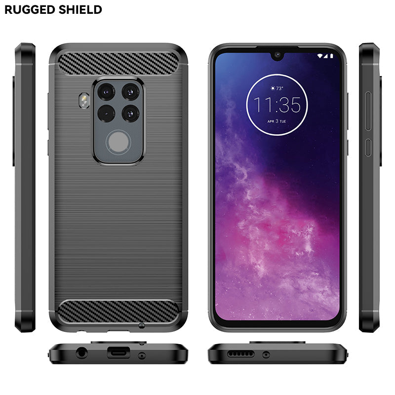Brushed Silicone Phone Case For Motorola Moto One Zoom
