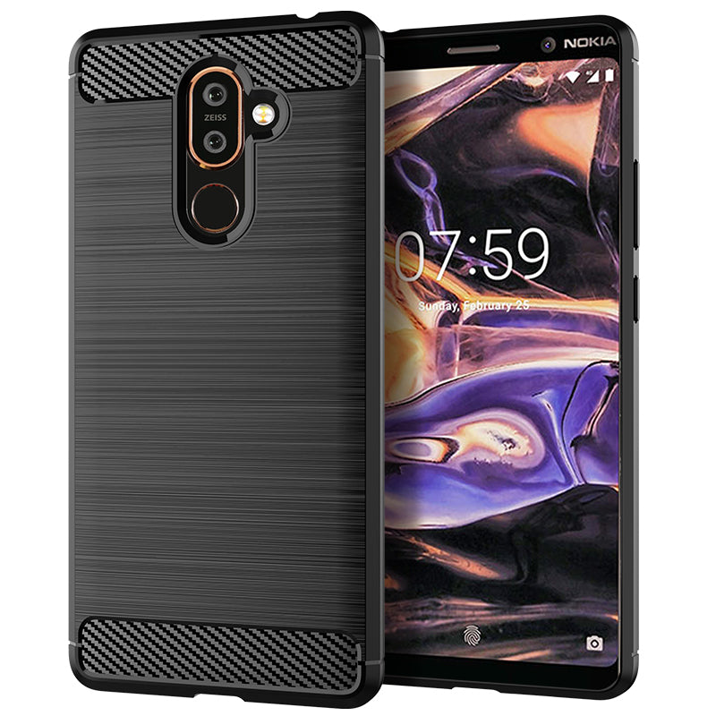 Brushed Silicone Phone Case For Nokia 7 Plus