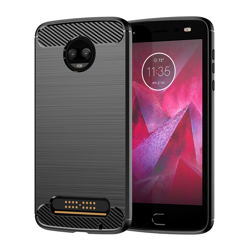 Brushed Silicone Phone Case For Motorola Moto Z2 Force