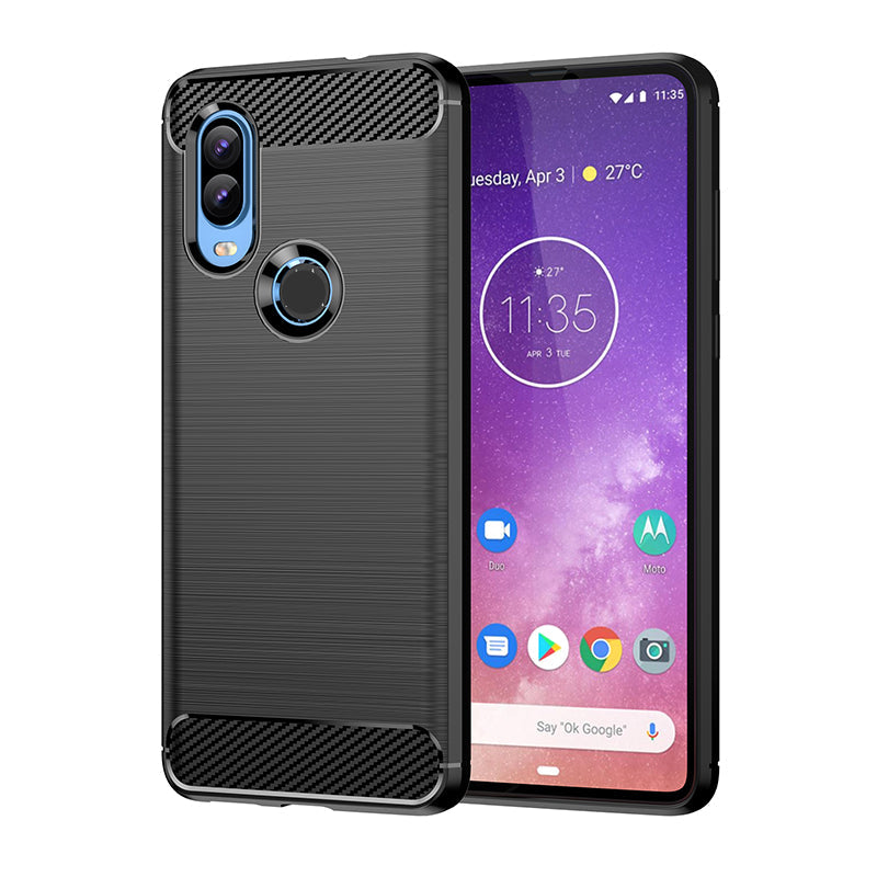 Brushed Silicone Phone Case For Motorola Moto One Vision
