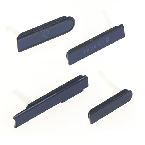 OEM SIM + SD + Headphone + USB Cover Flap for Sony Xperia Z Black