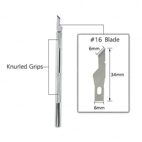 YS Hobby Knife Aluminum Handle Silver