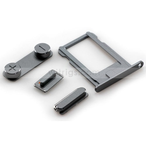 OEM Sim Card Tray with Side Button Set for iPhone 5S Space Gray