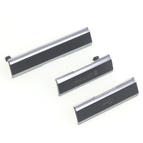OEM SIM + SD + USB Port Cover Flap for Sony Xperia Z1S Black