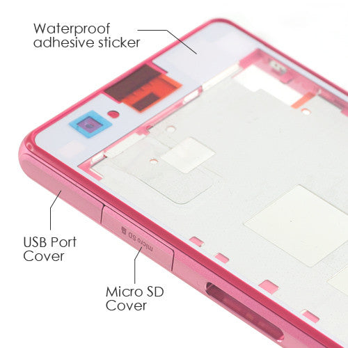 OEM Middle Housing for Sony Xperia Z1 Compact Pink