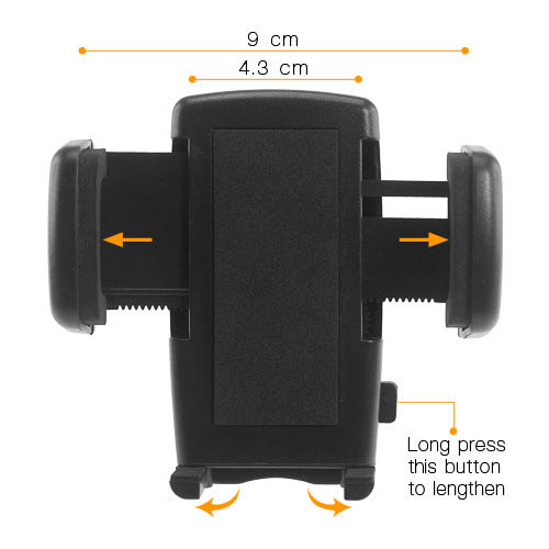 Universal 360° Rotating Car Rearview Mirror Car Holder Black