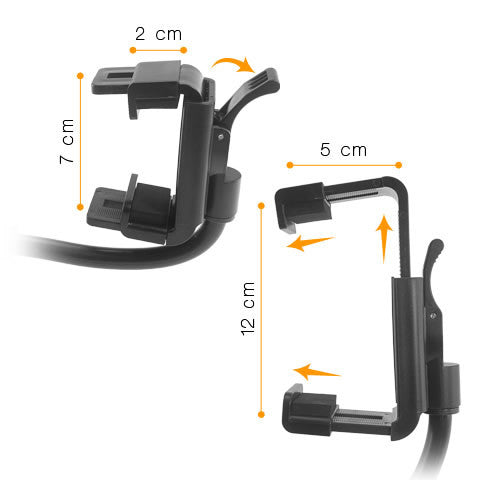 Universal 360° Rotating Car Rearview Mirror Car Holder Black