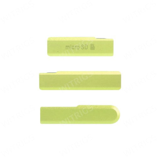 OEM Micro SD + SIM + USB Port Cover Flap for Sony Xperia Z1 Compact Lime