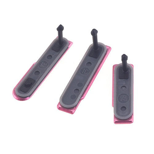OEM Micro SD + SIM + USB Port Cover Flap for Sony Xperia Z1 Compact Pink