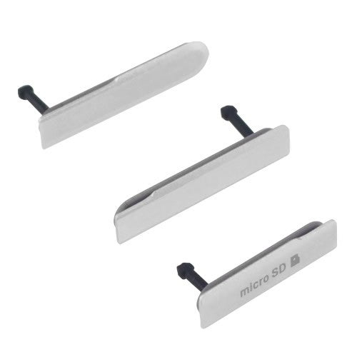 OEM Micro SD + SIM + USB Port Cover Flap for Sony Xperia Z1 Compact White