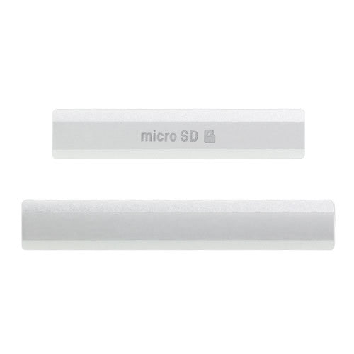 OEM Micro SD + SIM + USB Port Cover Flap for Sony Xperia Z2 White