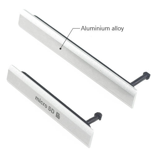 OEM Micro SD + SIM + USB Port Cover Flap for Sony Xperia Z2 White