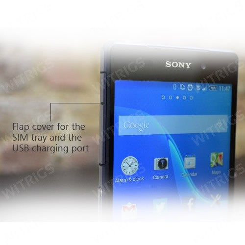 OEM Micro SD + SIM + USB Port Cover Flap for Sony Xperia Z2 Black