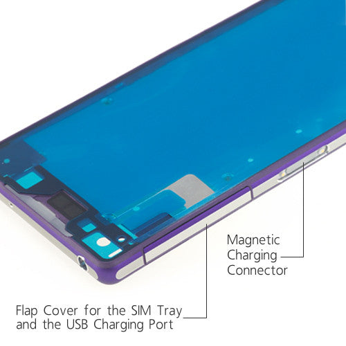 OEM Middle Housing for Sony Xperia Z2 Purple