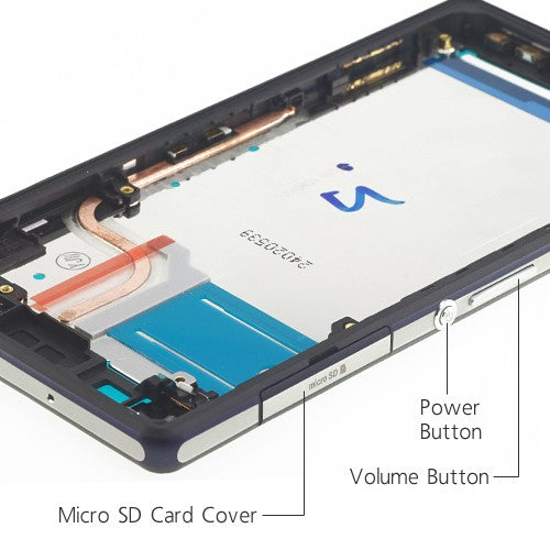 OEM Middle Housing for Sony Xperia Z2 Black