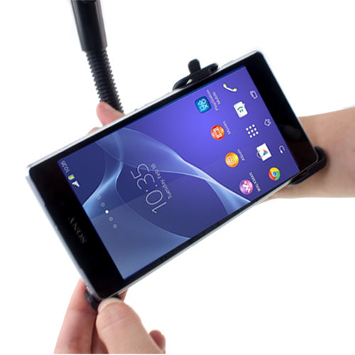 360° Rotating Windshield Car Holder for Sony Xperia Z2 Flexible Gooseneck Black