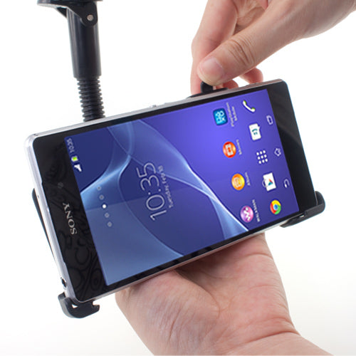 360° Rotating Windshield Car Holder for Sony Xperia Z2 Flexible Gooseneck Black