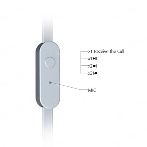 REMAX Flat Noodle Shape In-ear EarPhones White