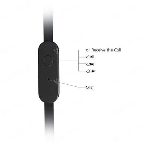 REMAX Flat Noodle Shape In-ear EarPhones Black