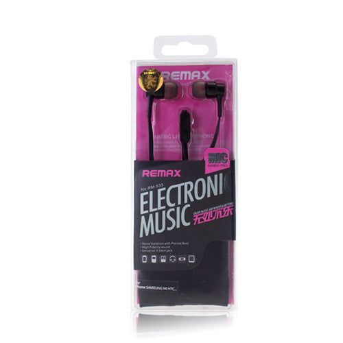 REMAX Flat Noodle Shape In-ear EarPhones Black