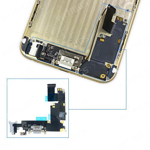 OEM Charging Port Flex for iPhone 6 Plus White