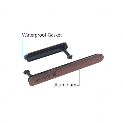 OEM Micro SD+SIM+USB Port Cover Flap for Sony Xperia Z3 Copper