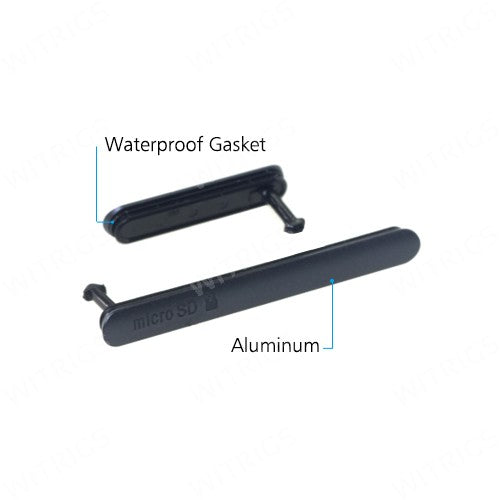 OEM Micro SD+SIM+USB Port Cover Flap for Sony Xperia Z3 Black