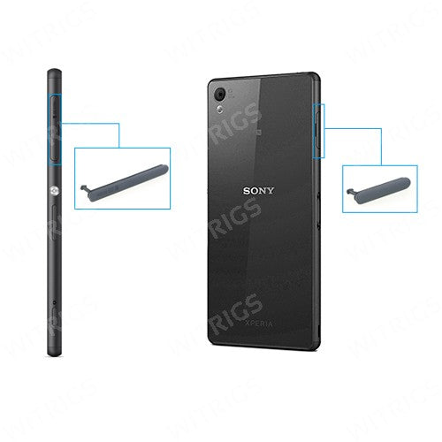 OEM Micro SD+SIM+USB Port Cover Flap for Sony Xperia Z3  Black