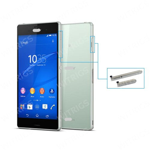 OEM Micro SD+SIM+USB Port Cover Flap for Sony Xperia Z3 Gray
