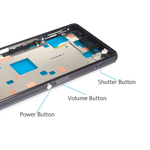 OEM Middle Housing for Sony Xperia Z3 Compact Black