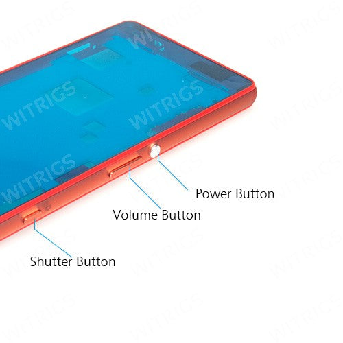 OEM Middle Housing for Sony Xperia Z3 Compact Orange